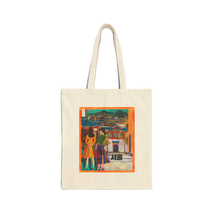 Seoul Painting Canvas Cotton Tote Bag