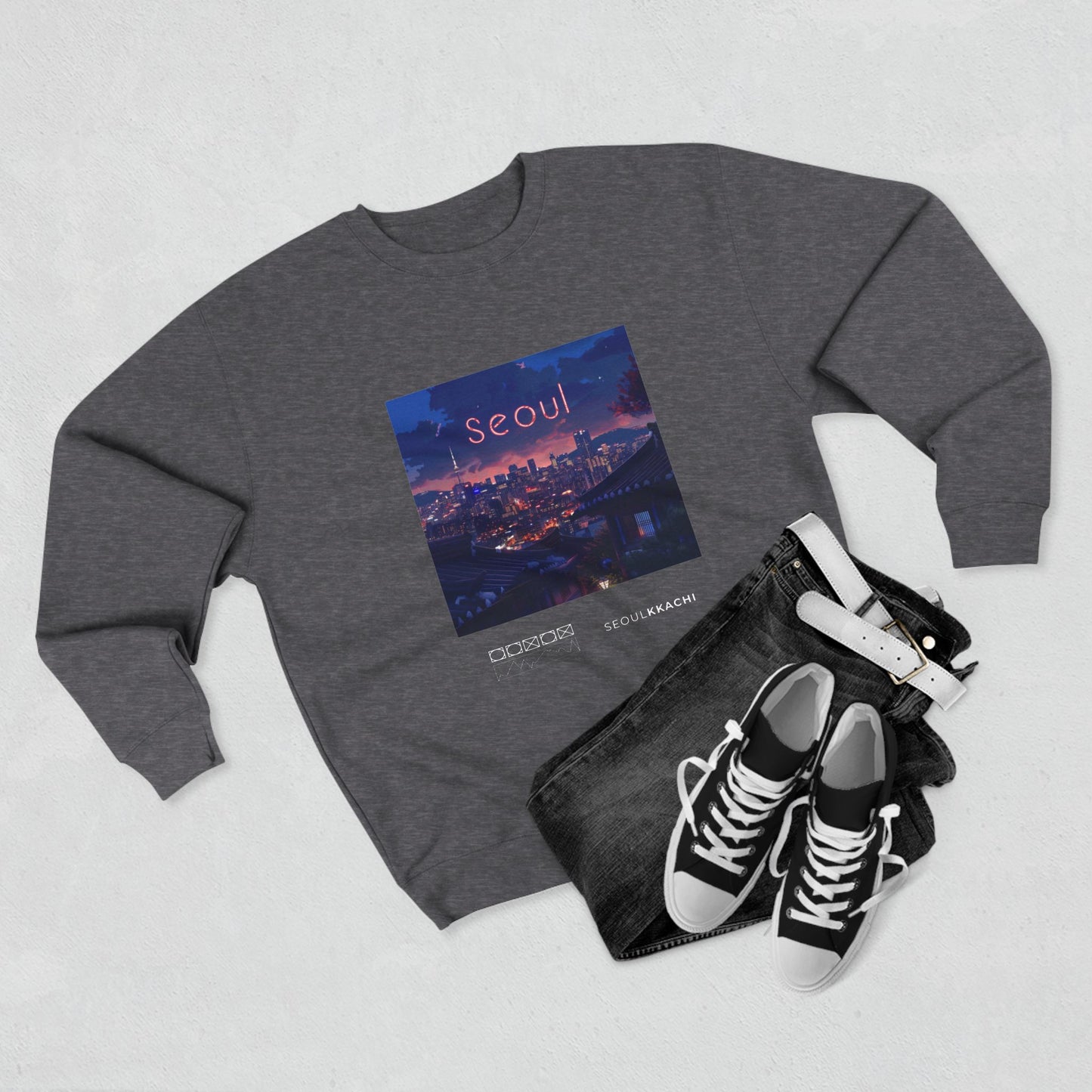 Seoul Night Skyline Unisex Sweater