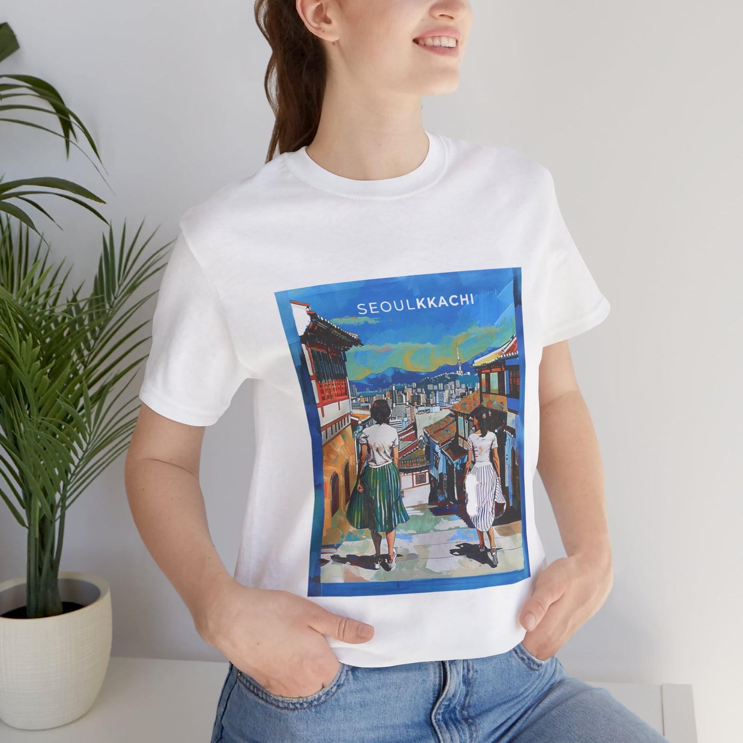 Korean Streets Painting T-shirt